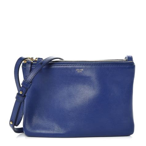 celine trio electric blue|CELINE Lambskin Small Trio Crossbody Bag Electric Blue .